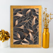 Quadro Decorativo MDF Emoldurado - Arte Multicolor 24x29cm com Moldura de Madeira 2cm