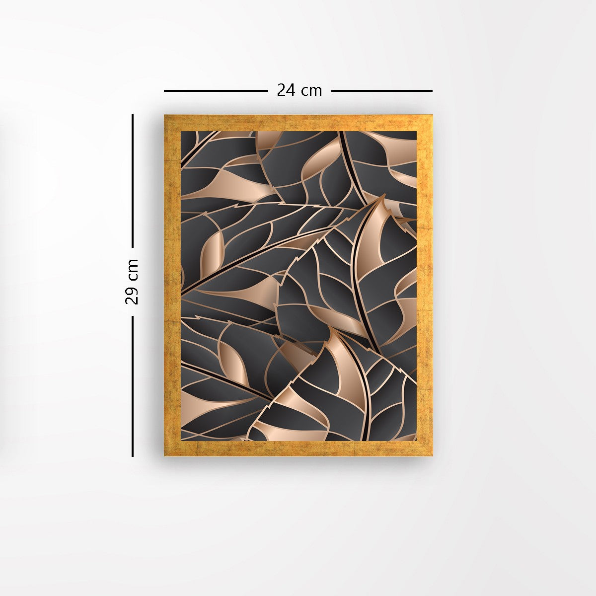 Quadro Decorativo MDF Emoldurado - Arte Multicolor 24x29cm com Moldura de Madeira 2cm