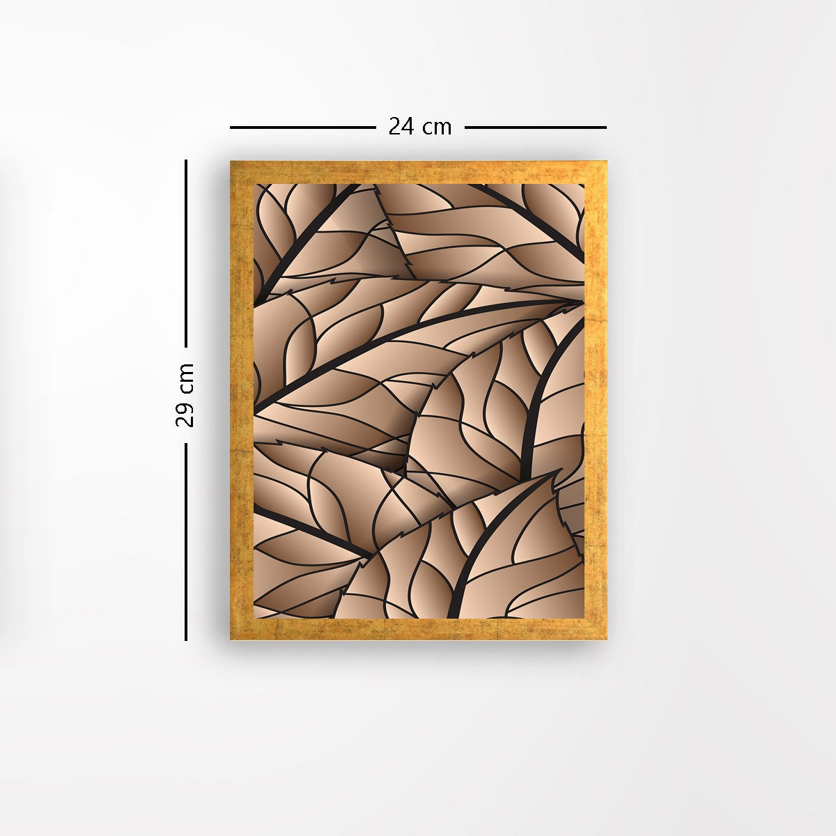 Quadro Decorativo MDF Emoldurado - Arte Multicolor 24x29cm com Moldura de Madeira 2cm