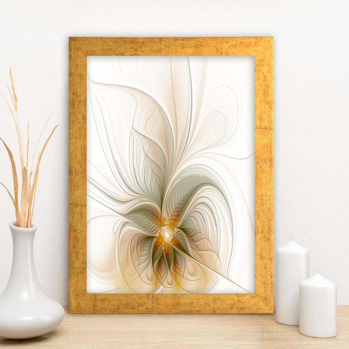 Quadro Decorativo MDF Emoldurado - Arte Multicolor 24x29cm com Moldura de Madeira 2cm