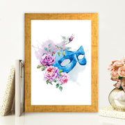 Quadro Decorativo MDF Emoldurado - Arte Multicolor 24x29cm com Moldura de Madeira 2cm