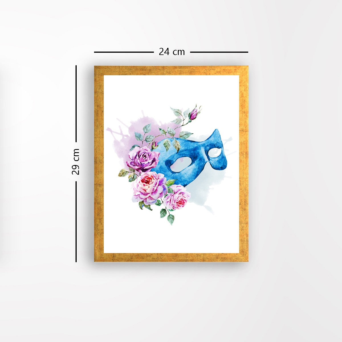 Quadro Decorativo MDF Emoldurado - Arte Multicolor 24x29cm com Moldura de Madeira 2cm