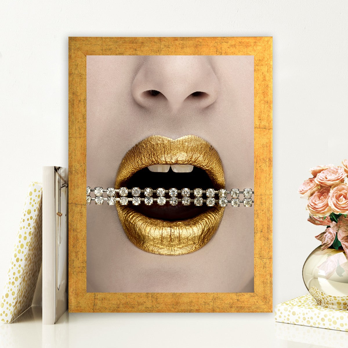 Quadro Decorativo MDF Emoldurado - Arte Multicolor 24x29cm com Moldura de Madeira 2cm