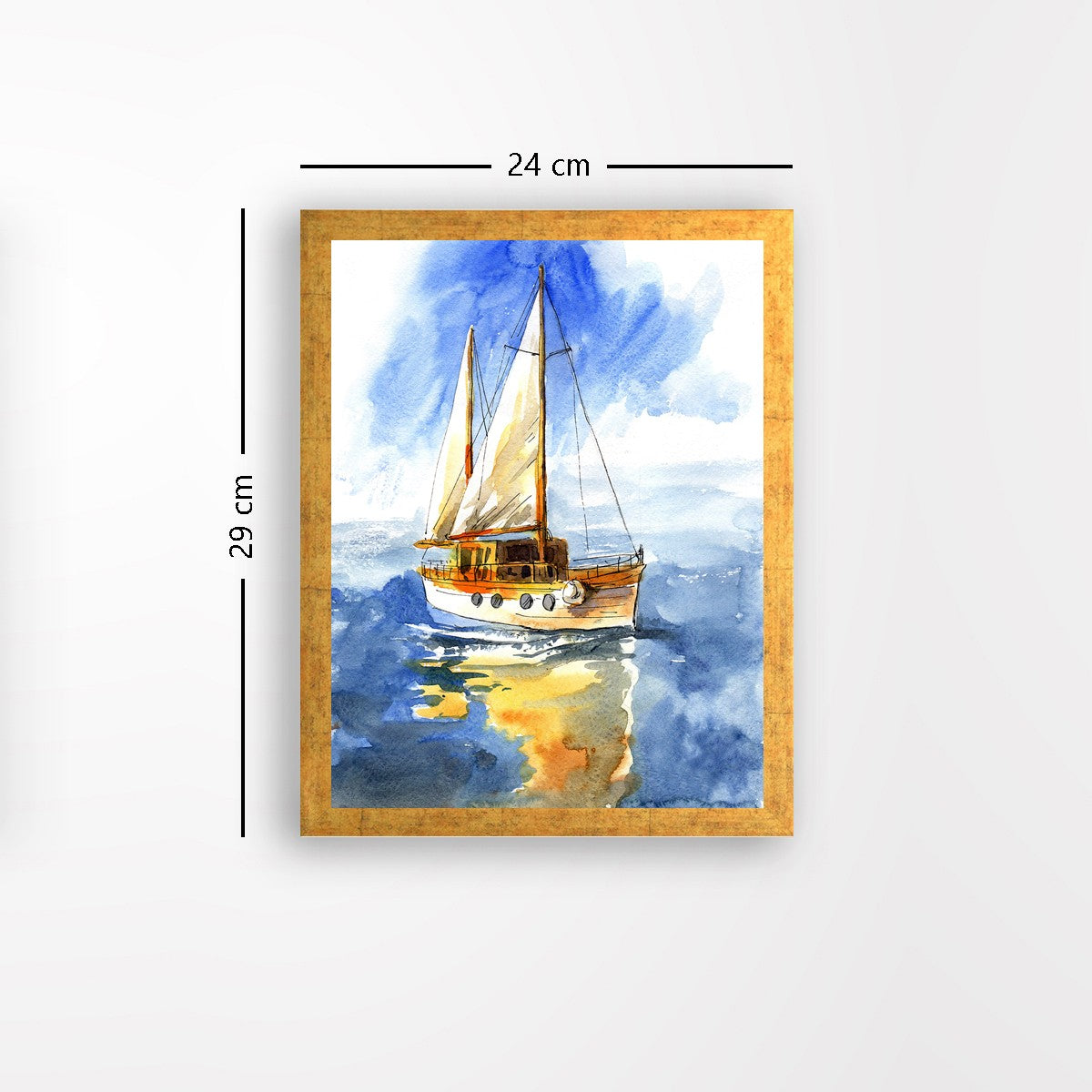 Quadro Decorativo MDF Emoldurado - Arte Multicolor 24x29cm com Moldura de Madeira 2cm