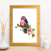 Quadro Decorativo MDF Emoldurado - Arte Multicolor 24x29cm com Moldura de Madeira 2cm