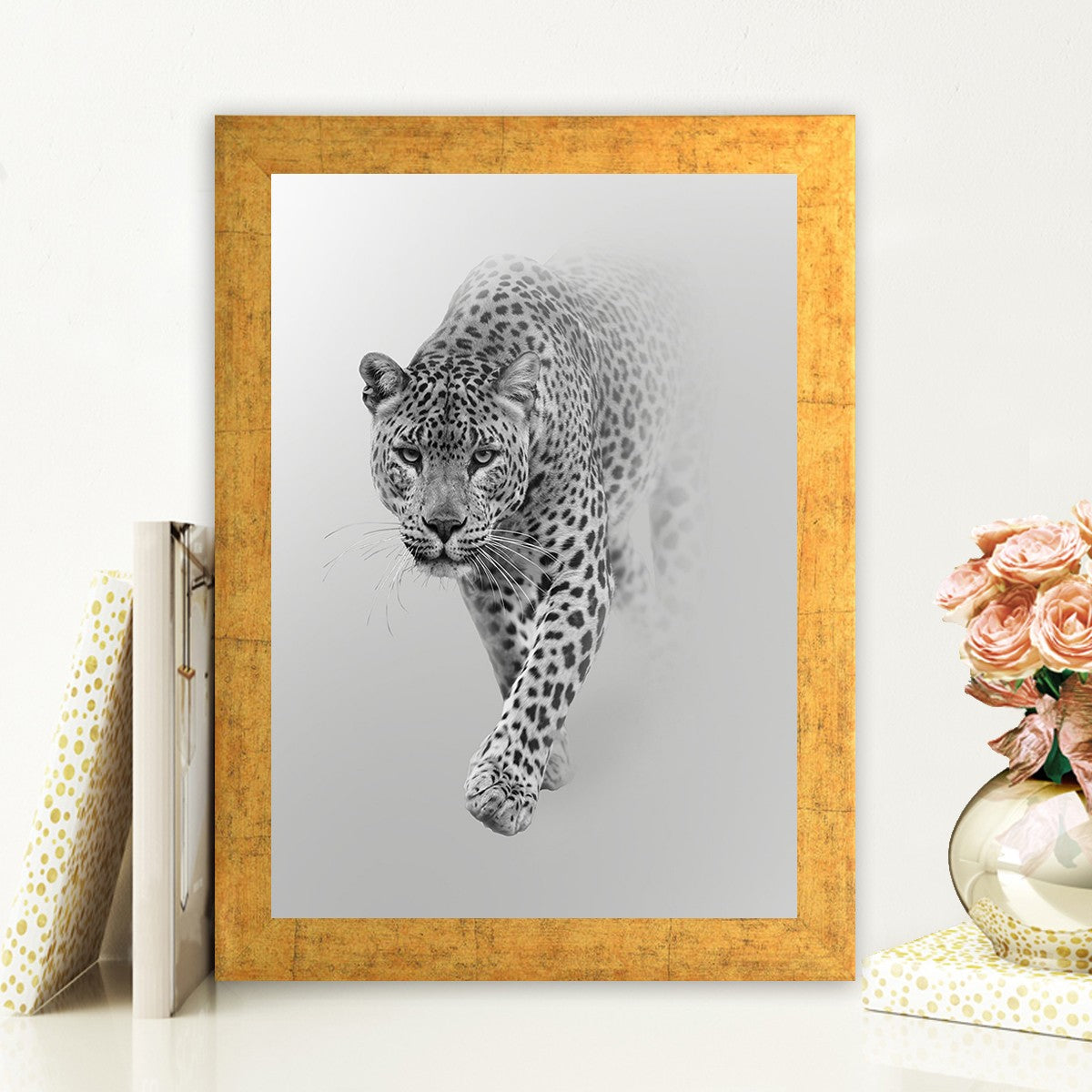 Quadro Decorativo MDF Emoldurado - Arte Multicolor 24x29cm com Moldura de Madeira 2cm