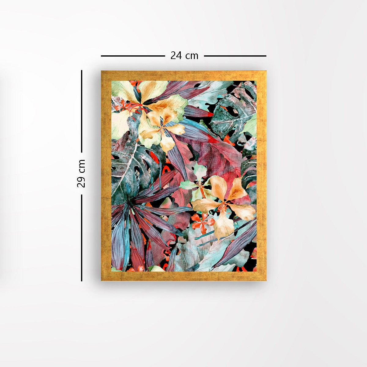 Quadro Decorativo MDF Emoldurado - Arte Multicolor 24x29cm com Moldura de Madeira 2cm