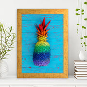 Quadro Decorativo MDF Emoldurado - Arte Multicolor 24x29cm com Moldura de Madeira 2cm