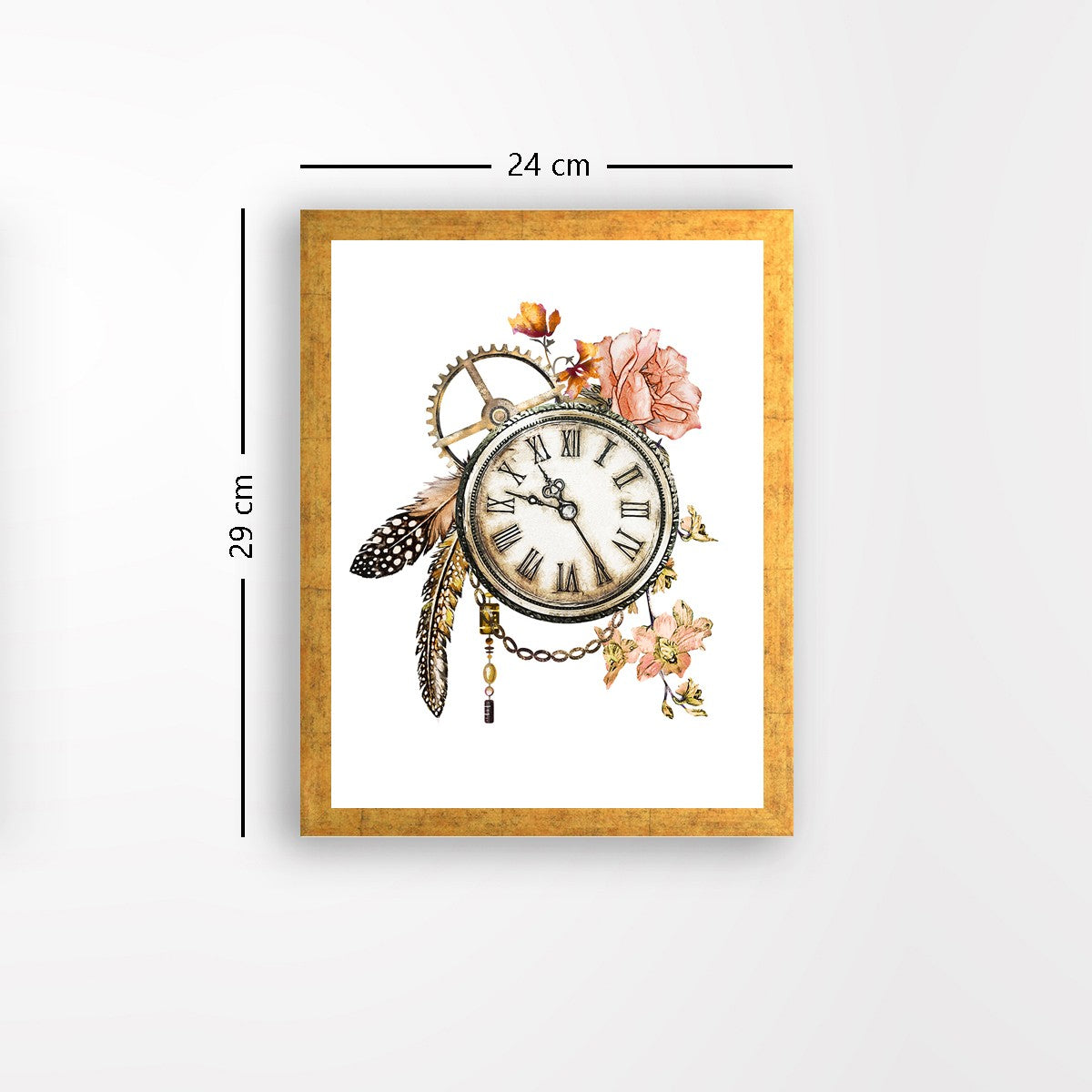 Quadro Decorativo MDF Emoldurado - Arte Multicolor 24x29cm com Moldura de Madeira 2cm