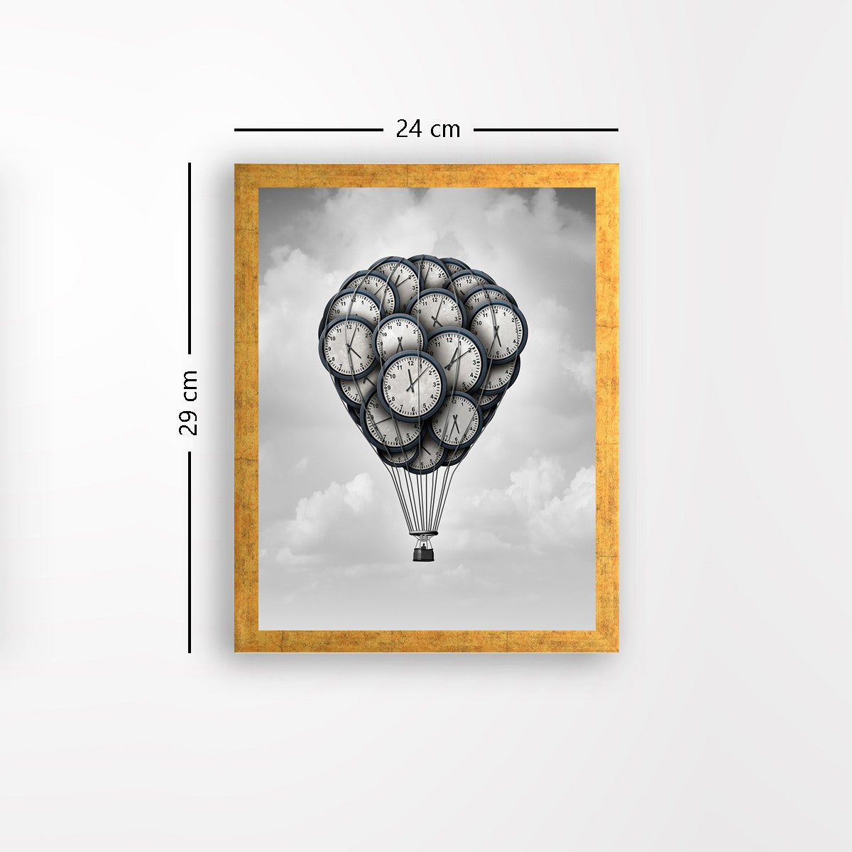 Quadro Decorativo MDF Emoldurado - Arte Multicolor 24x29cm com Moldura de Madeira 2cm