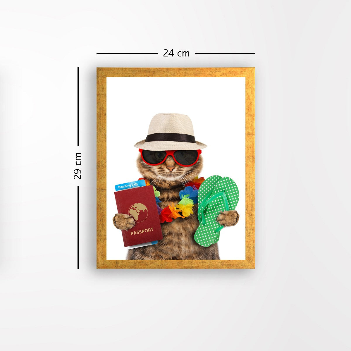 Quadro Decorativo MDF Emoldurado - Arte Multicolor 24x29cm com Moldura de Madeira 2cm