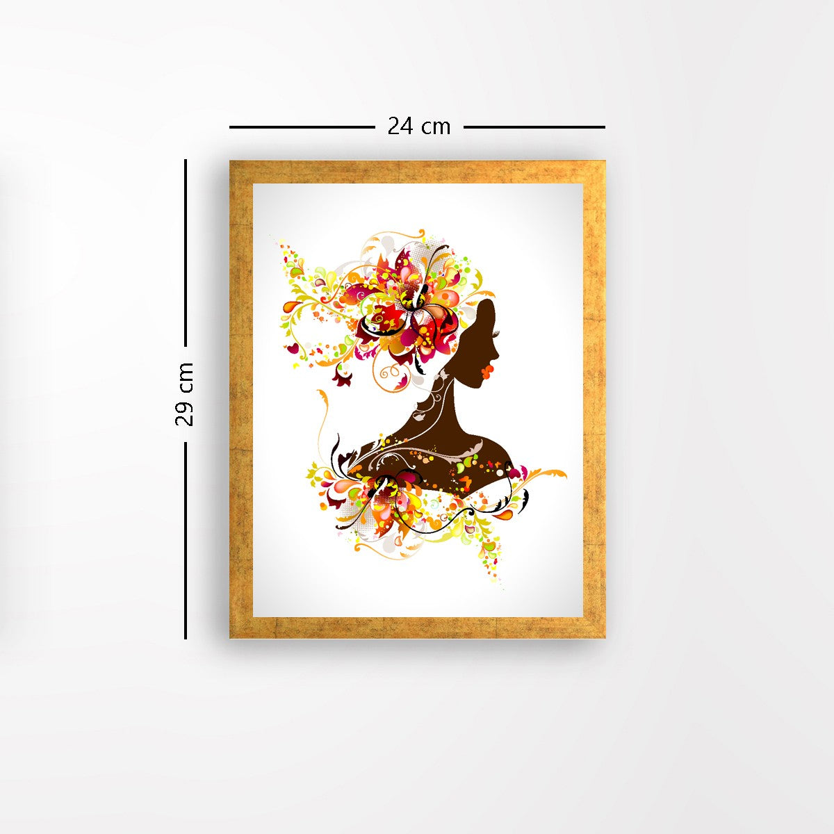 Quadro Decorativo MDF Emoldurado - Arte Multicolor 24x29cm com Moldura de Madeira 2cm