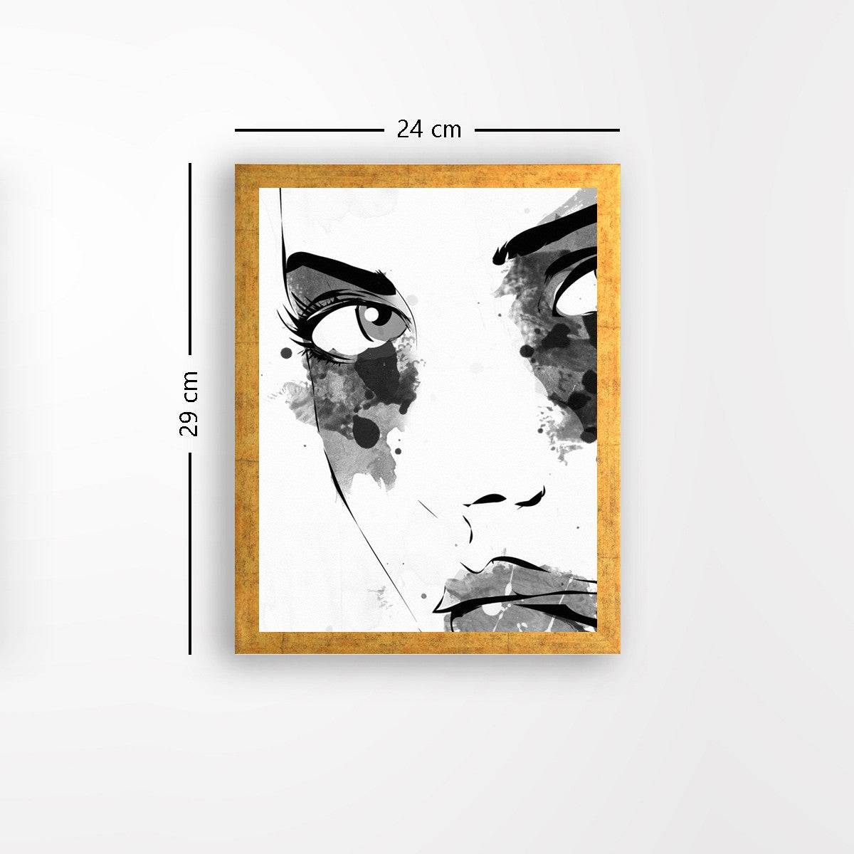 Quadro Decorativo MDF Emoldurado - Arte Multicolor 24x29cm com Moldura de Madeira 2cm