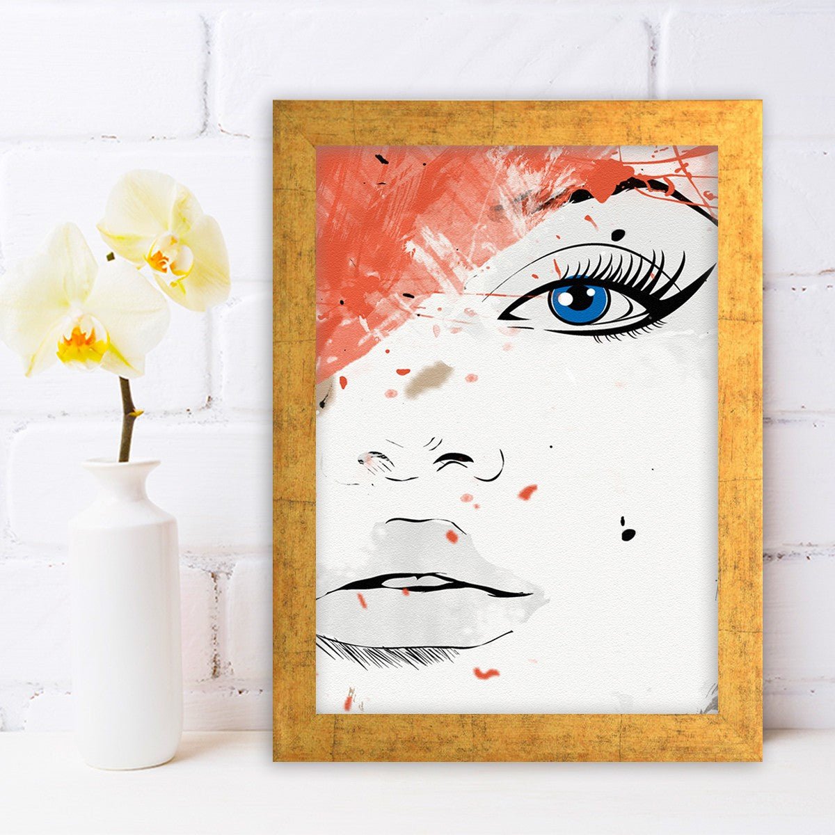 Quadro Decorativo MDF Emoldurado - Arte Multicolor 24x29cm com Moldura de Madeira 2cm