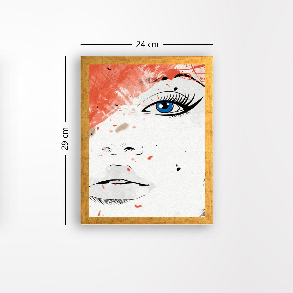 Quadro Decorativo MDF Emoldurado - Arte Multicolor 24x29cm com Moldura de Madeira 2cm