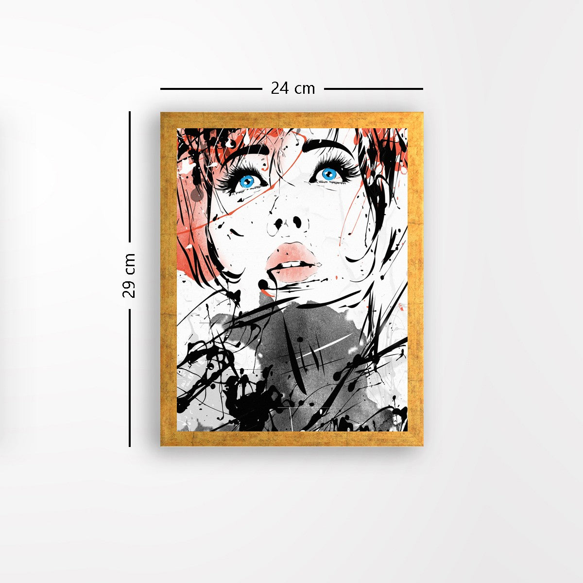 Quadro Decorativo MDF Emoldurado - Arte Multicolor 24x29cm com Moldura de Madeira 2cm