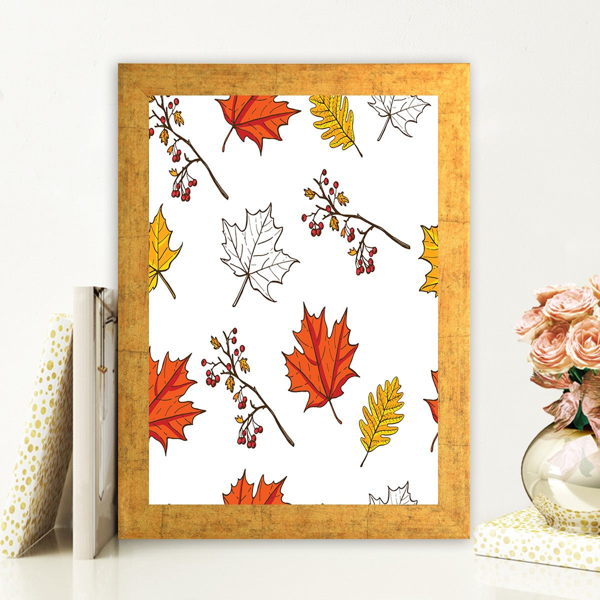 Quadro Decorativo MDF Emoldurado - Arte Multicolor 24x29cm com Moldura de Madeira 2cm