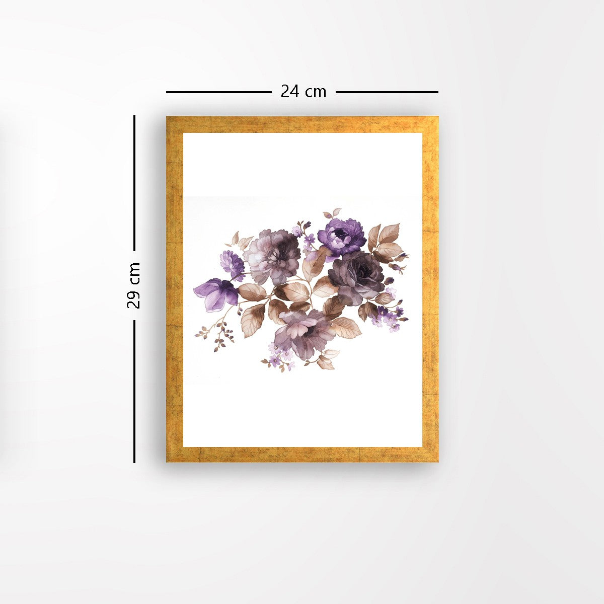 Quadro Decorativo MDF Emoldurado - Arte Multicolor 24x29cm com Moldura de Madeira 2cm