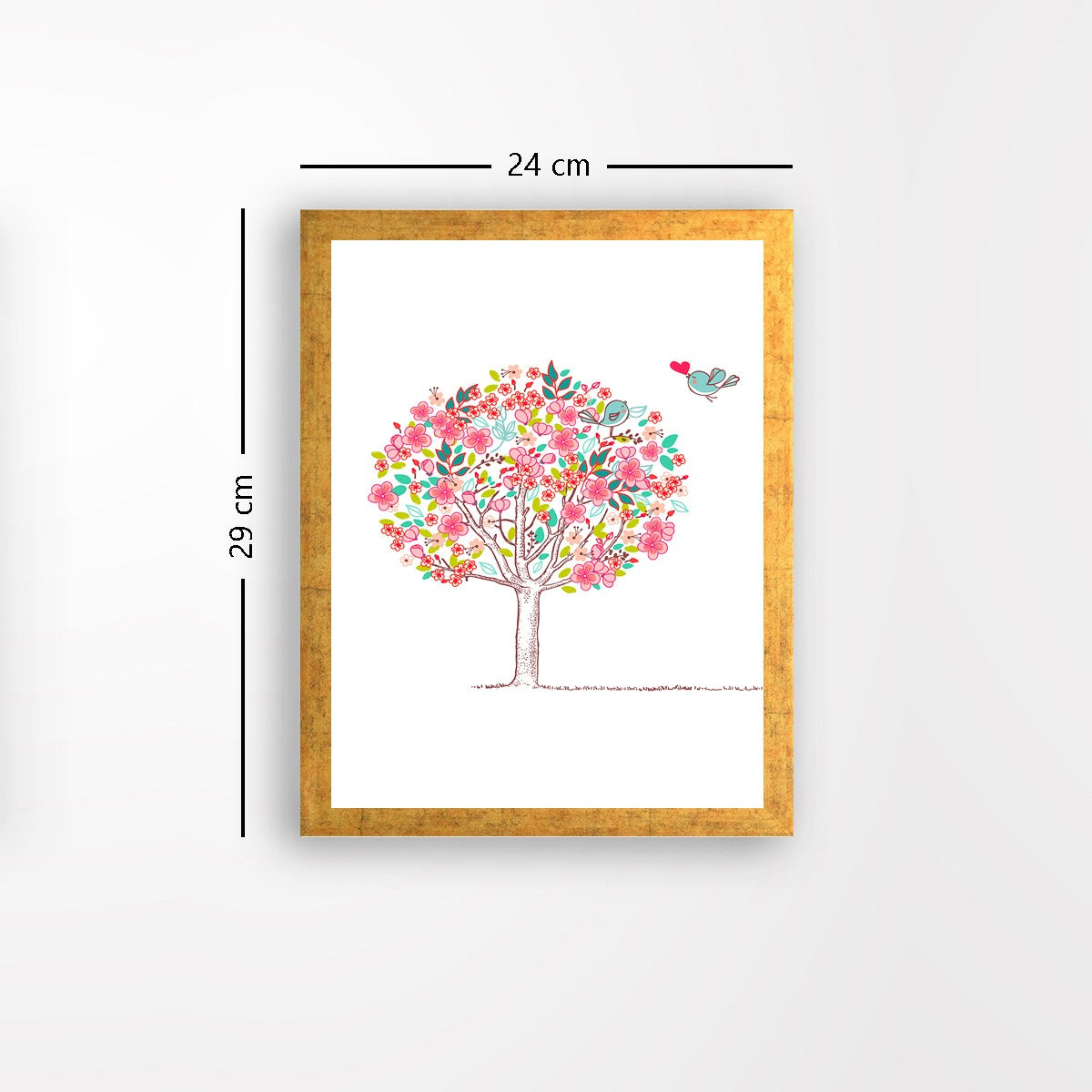 Quadro Decorativo MDF Emoldurado - Arte Multicolor 24x29cm com Moldura de Madeira 2cm