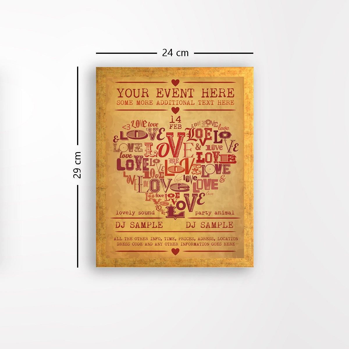 Quadro Decorativo MDF Emoldurado - Arte Multicolor 24x29cm com Moldura de Madeira 2cm