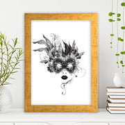 Quadro Decorativo MDF Emoldurado - Arte Multicolor 24x29cm com Moldura de Madeira 2cm