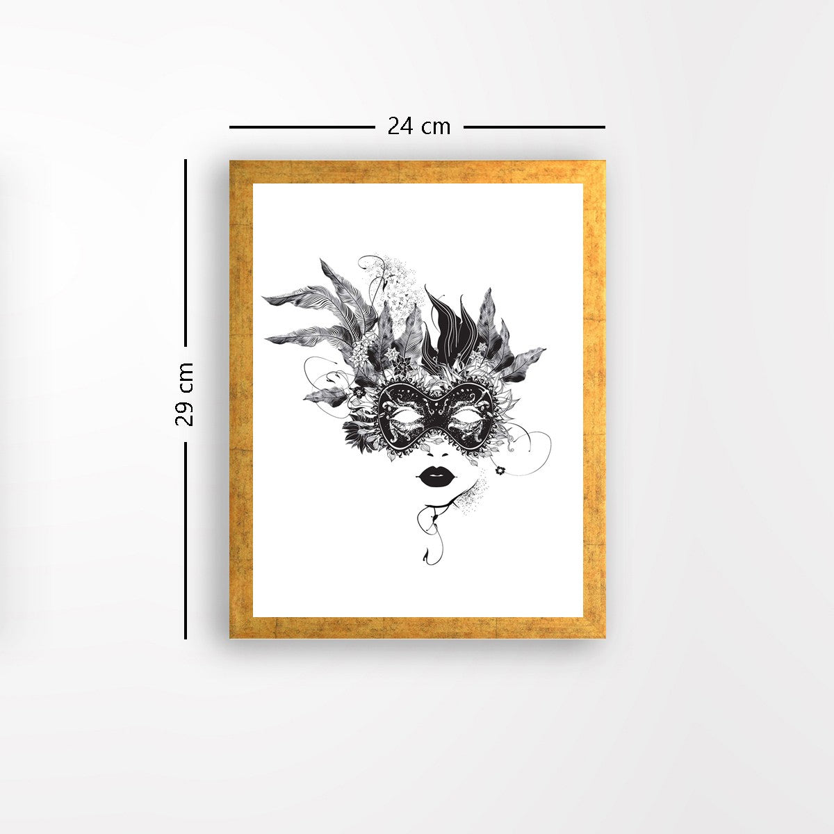 Quadro Decorativo MDF Emoldurado - Arte Multicolor 24x29cm com Moldura de Madeira 2cm