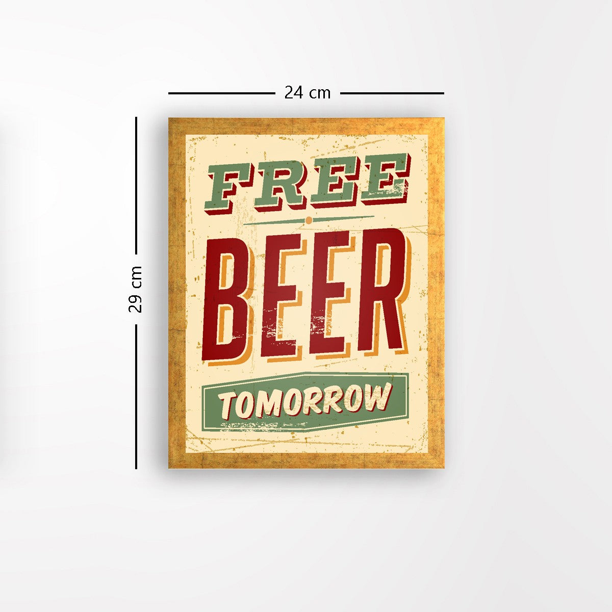 Quadro Decorativo MDF Emoldurado - Arte Multicolor 24x29cm com Moldura de Madeira 2cm