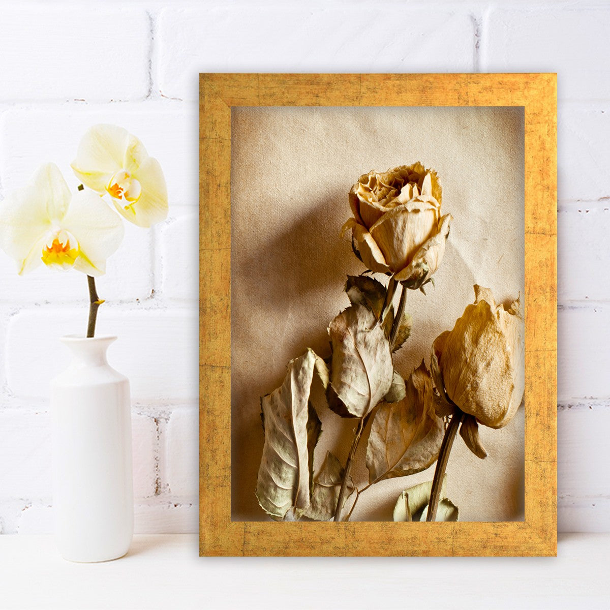 Quadro Decorativo MDF Emoldurado - Arte Multicolor 24x29cm com Moldura de Madeira 2cm