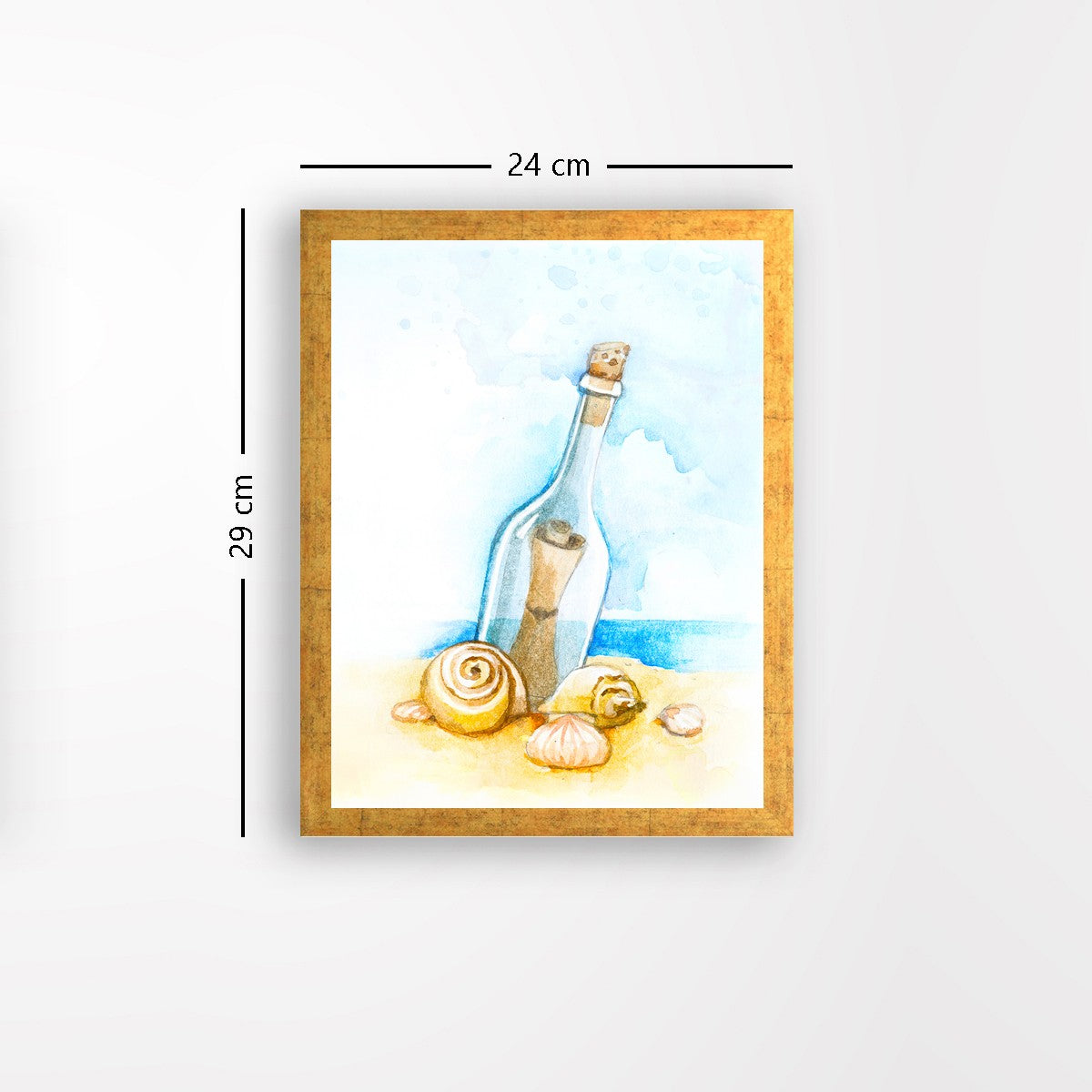 Quadro Decorativo MDF Emoldurado - Arte Multicolor 24x29cm com Moldura de Madeira 2cm