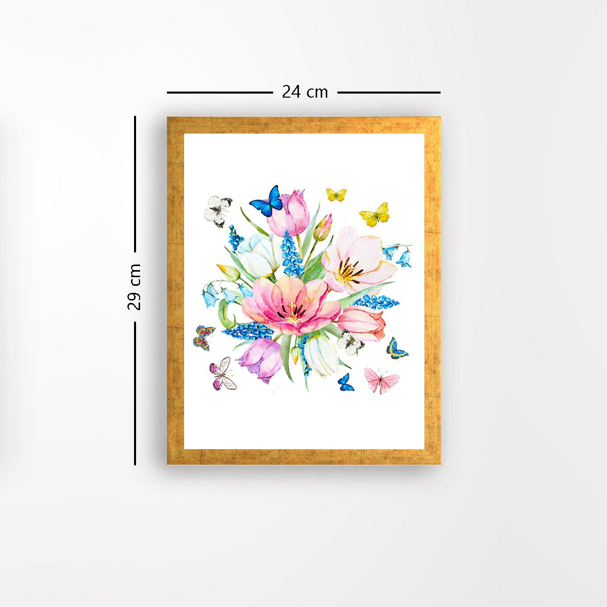 Quadro Decorativo MDF Emoldurado - Arte Multicolor 24x29cm com Moldura de Madeira 2cm