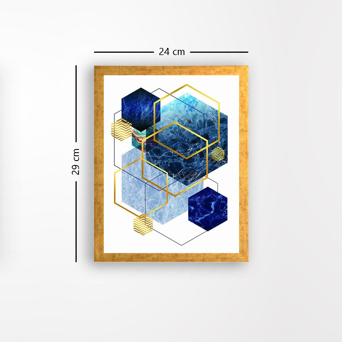 Quadro Decorativo MDF Emoldurado - Arte Multicolor 24x29cm com Moldura de Madeira 2cm