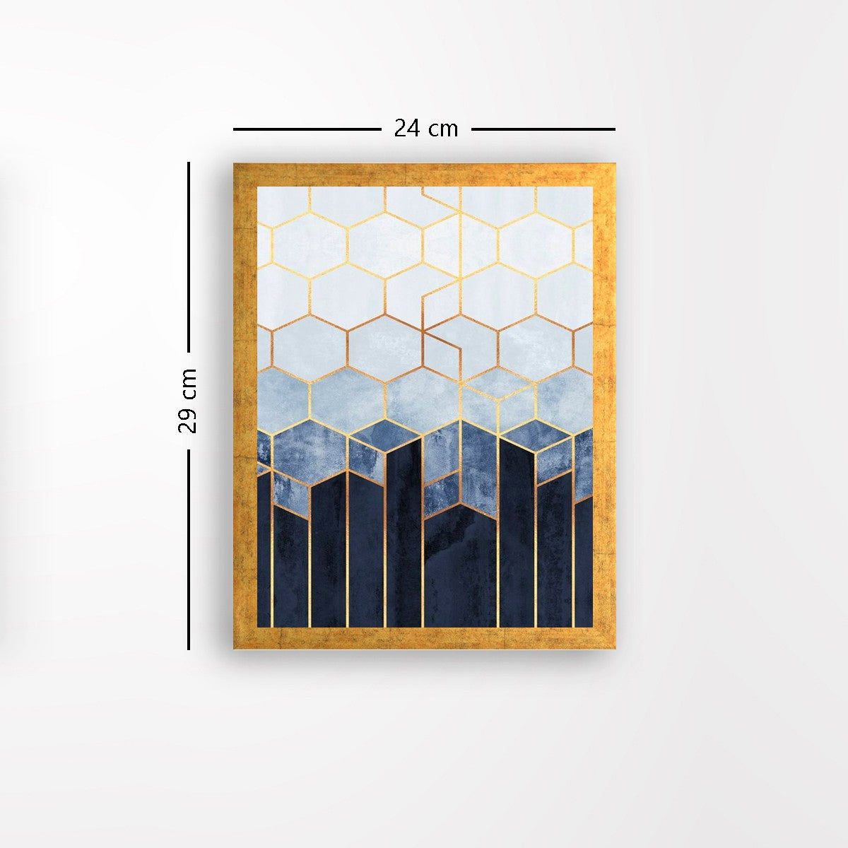 Quadro Decorativo MDF Emoldurado - Arte Multicolor 24x29cm com Moldura de Madeira 2cm