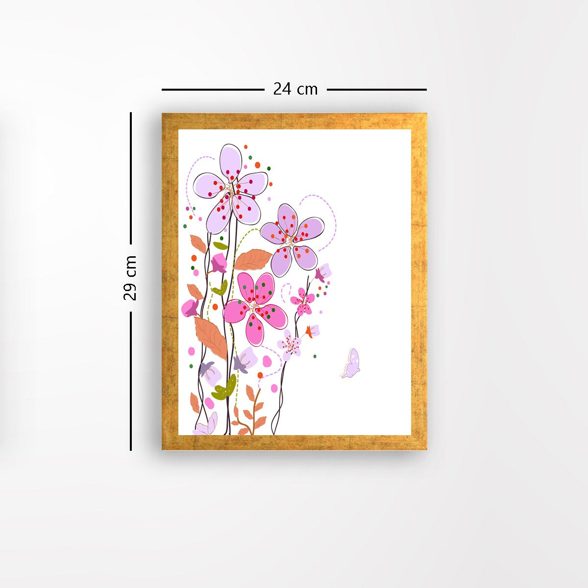 Quadro Decorativo MDF Emoldurado - Arte Multicolor 24x29cm com Moldura de Madeira 2cm