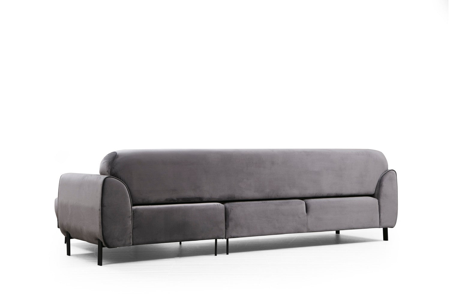 Sofá-cama de canto elegante, antracite, 287 x 169 cm | Estrutura em madeira de faia e aglomerado, 100% poliéster, espuma de mola de 10 cm | Design industrial moderno, perfeito para espaços de convivência
