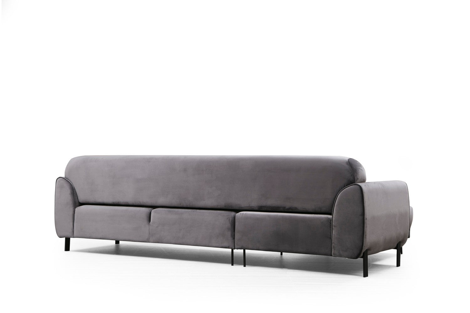 Sofá-cama de canto elegante, antracite, 287 x 169 cm | Estrutura em madeira de faia e aglomerado, 100% poliéster, espuma de mola de 10 cm | Design industrial moderno, perfeito para espaços de convivência