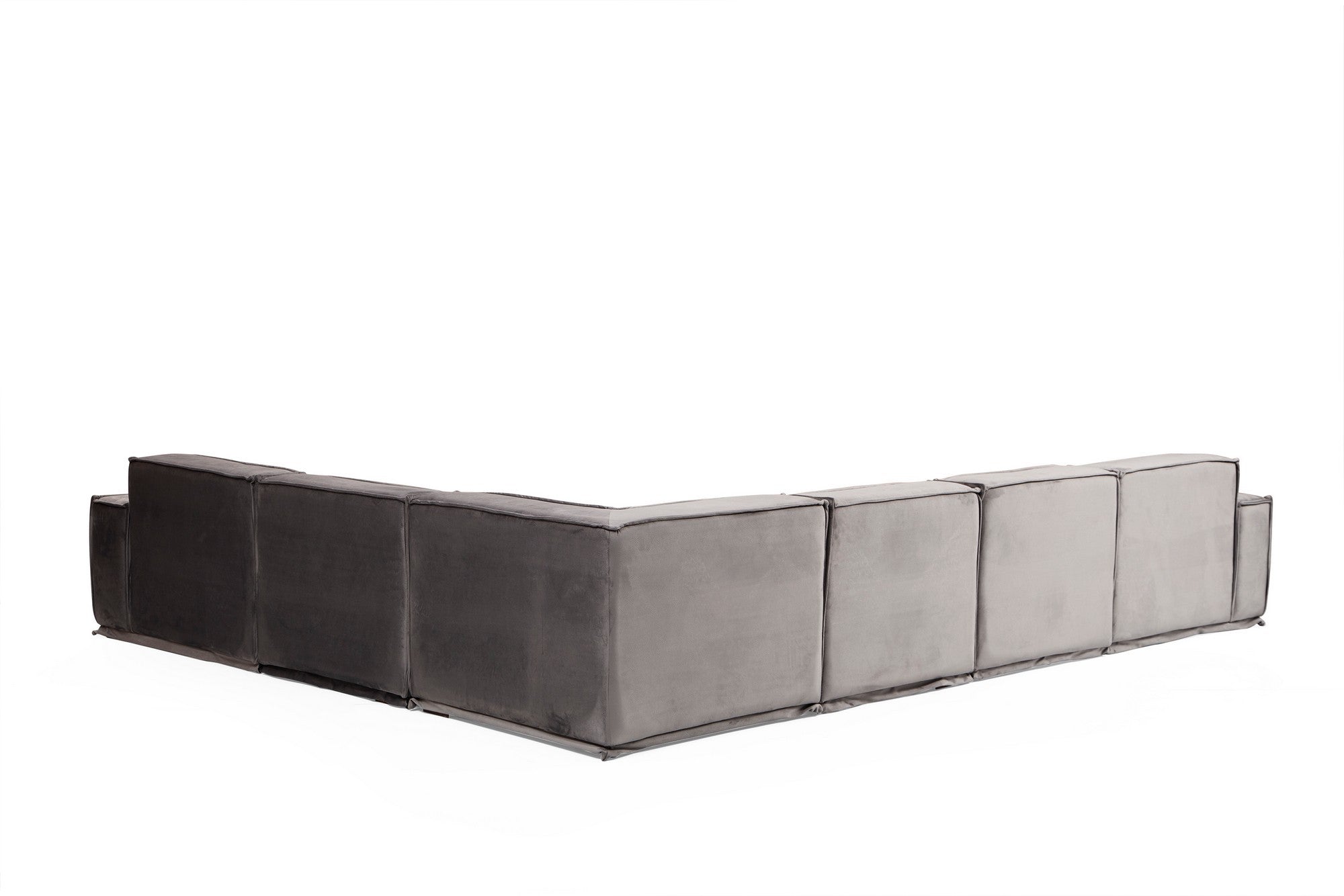 Sofá de Canto Elegante, Cinza, 388 x 300 cm | Estrutura em Madeira de Faia e Aglomerado, 100% Poliéster, 4 Almofadas Inclusas | Perfeito para Espaços Modernos