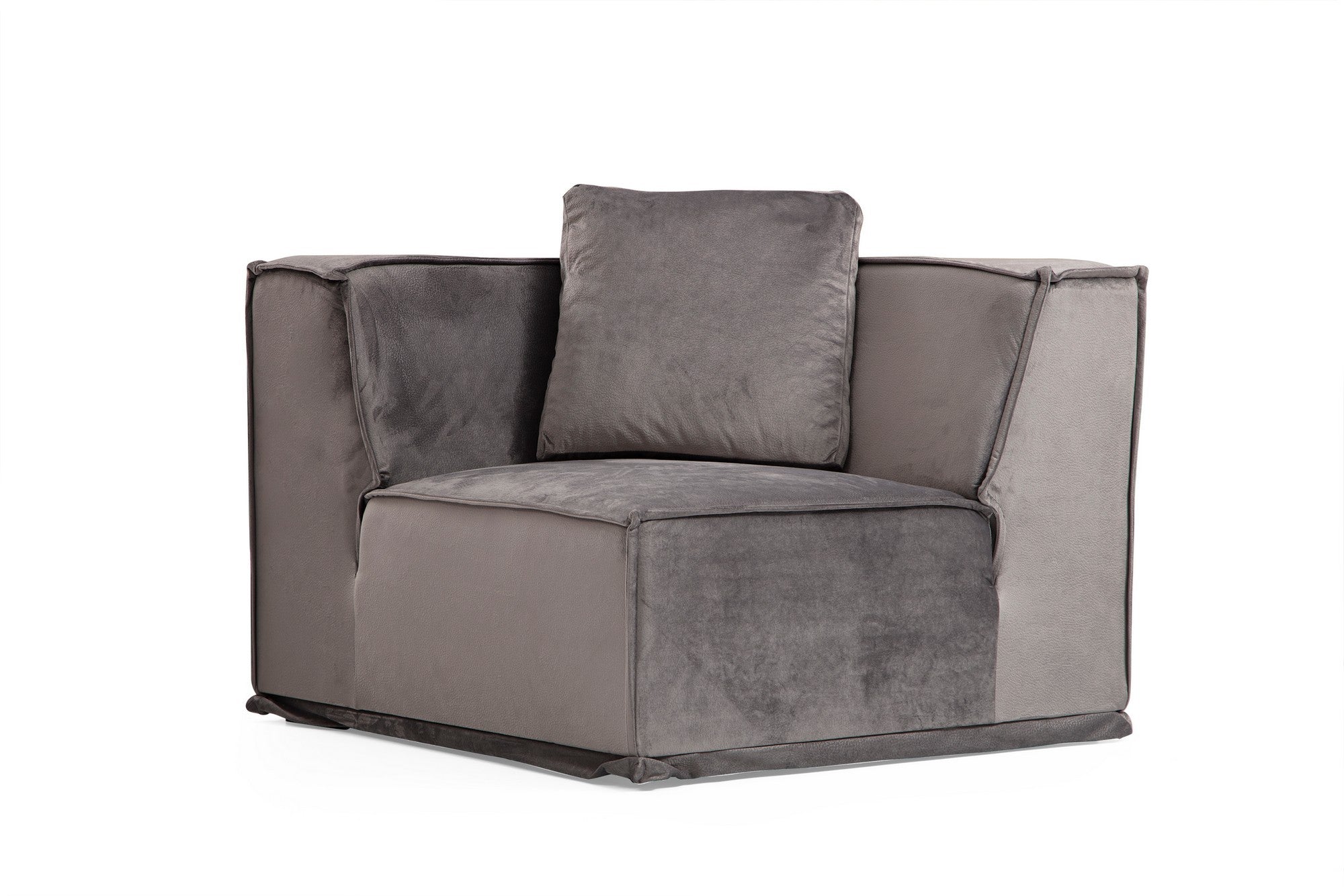 Sofá de Canto Elegante, Cinza, 388 x 300 cm | Estrutura em Madeira de Faia e Aglomerado, 100% Poliéster, 4 Almofadas Inclusas | Perfeito para Espaços Modernos