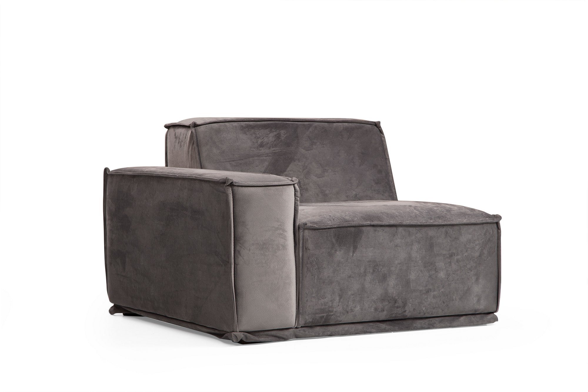 Sofá de canto elegante, cinza, 300 x 300 x 76 cm | Estrutura em madeira de faia e aglomerado, 100% poliéster, 4 almofadas macias incluídas | Perfeito para espaços modernos