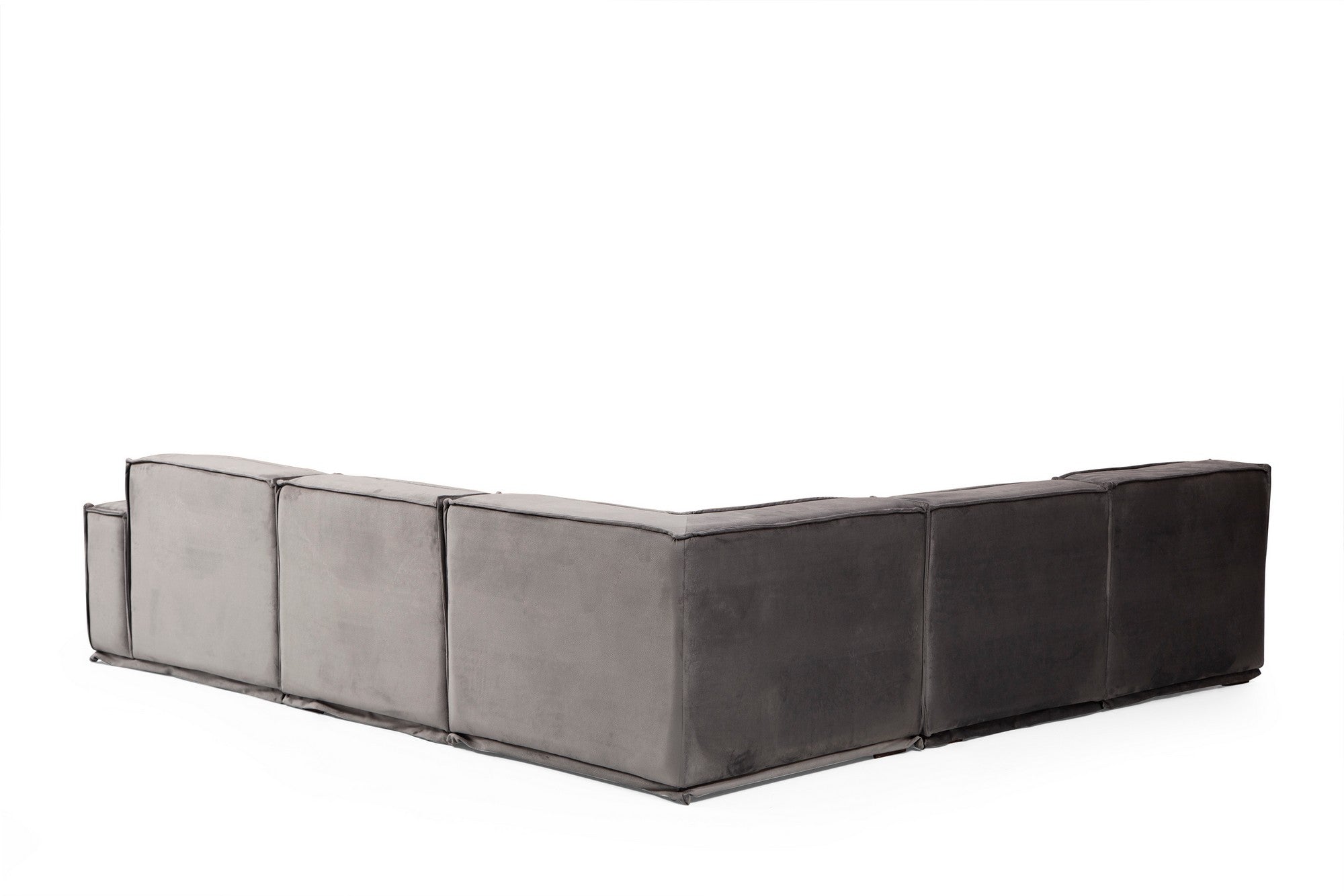 Sofá de Canto Elegante, Cinza, 276 x 300 cm | Estrutura em Madeira de Faia e Aglomerado, 100% Poliéster, 4 Almofadas Inclusas | Perfeito para Espaços Modernos
