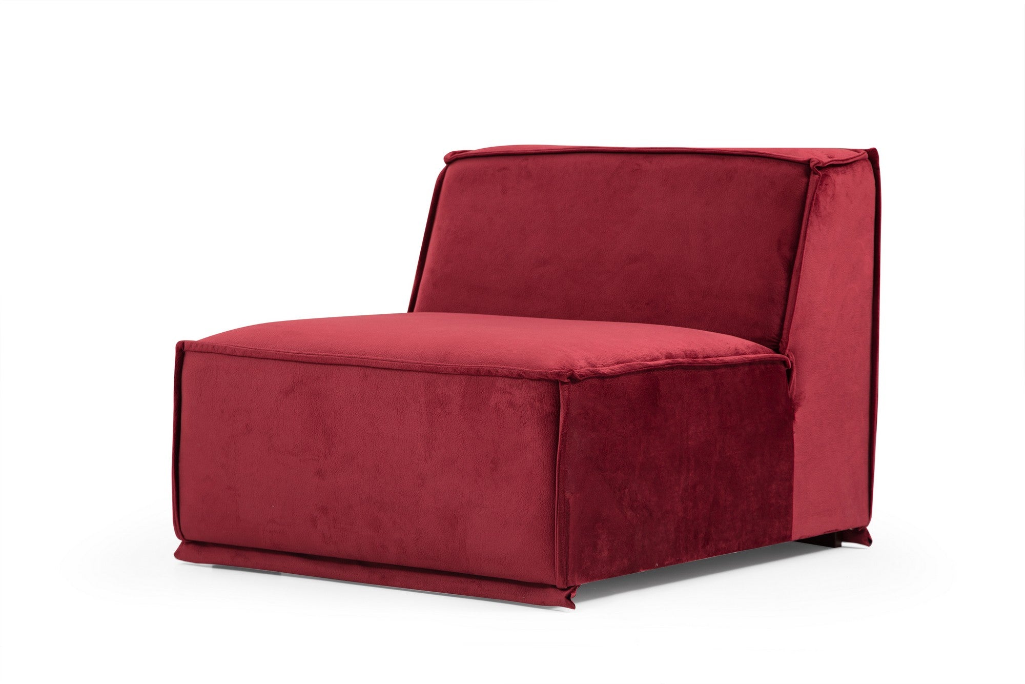 Sofá de canto elegante na cor Borgonha, estrutura de madeira de faia e aglomerado, 170 x 300 cm | 100% poliéster, espuma macia, 4 almofadas incluídas | Design moderno para residências e hotéis