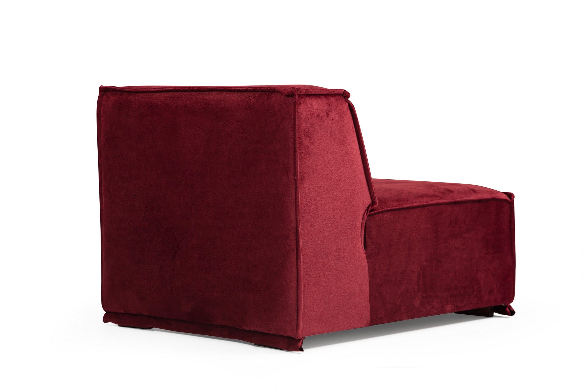 Sofá de canto elegante na cor Borgonha, estrutura de madeira de faia e aglomerado, 170 x 300 cm | 100% poliéster, espuma macia, 4 almofadas incluídas | Design moderno para residências e hotéis