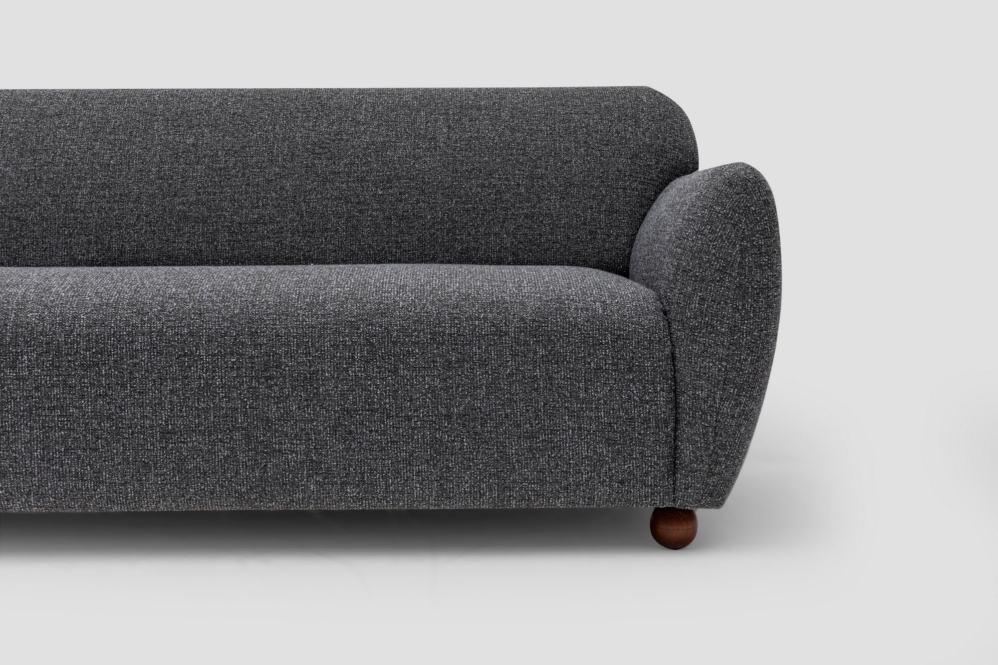 Sofá de canto elegante, cinza escuro, 280 x 280 cm | Estrutura em madeira de faia e aglomerado, 100% poliéster, 2 almofadas incluídas | Design elegante para espaços de convivência modernos