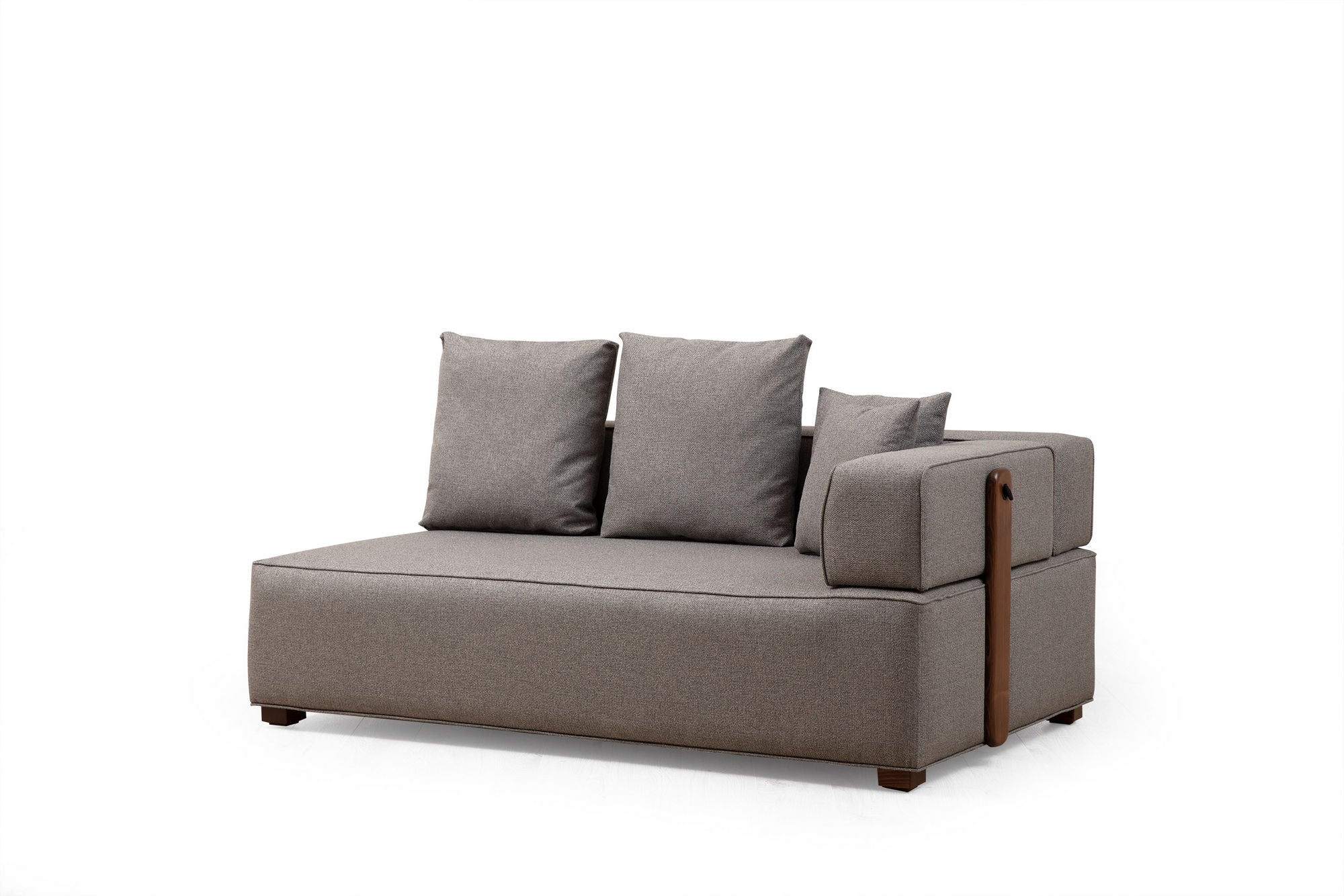 Sofá de canto elegante, cinza, 300 x 360 cm | Estrutura em madeira de faia e aglomerado, 100% poliéster, 7 almofadas incluídas | Perfeito para espaços de estar escandinavos modernos