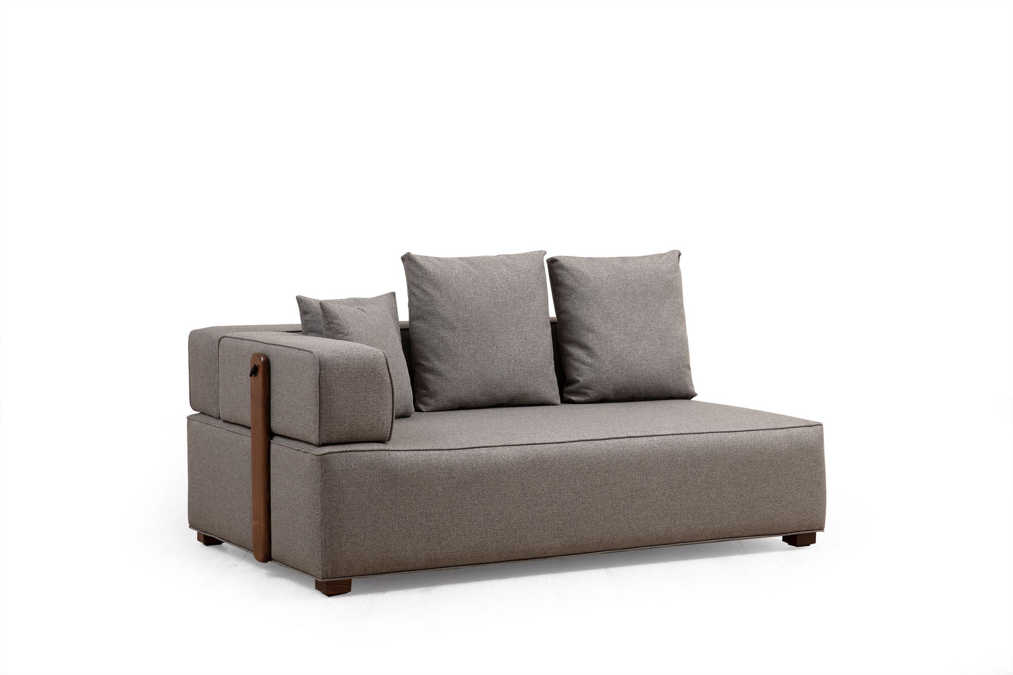 Sofá de canto elegante, cinza, 360 x 300 cm | Estrutura em madeira de faia e aglomerado, 100% poliéster, 7 almofadas incluídas | Perfeito para espaços de estar escandinavos modernos