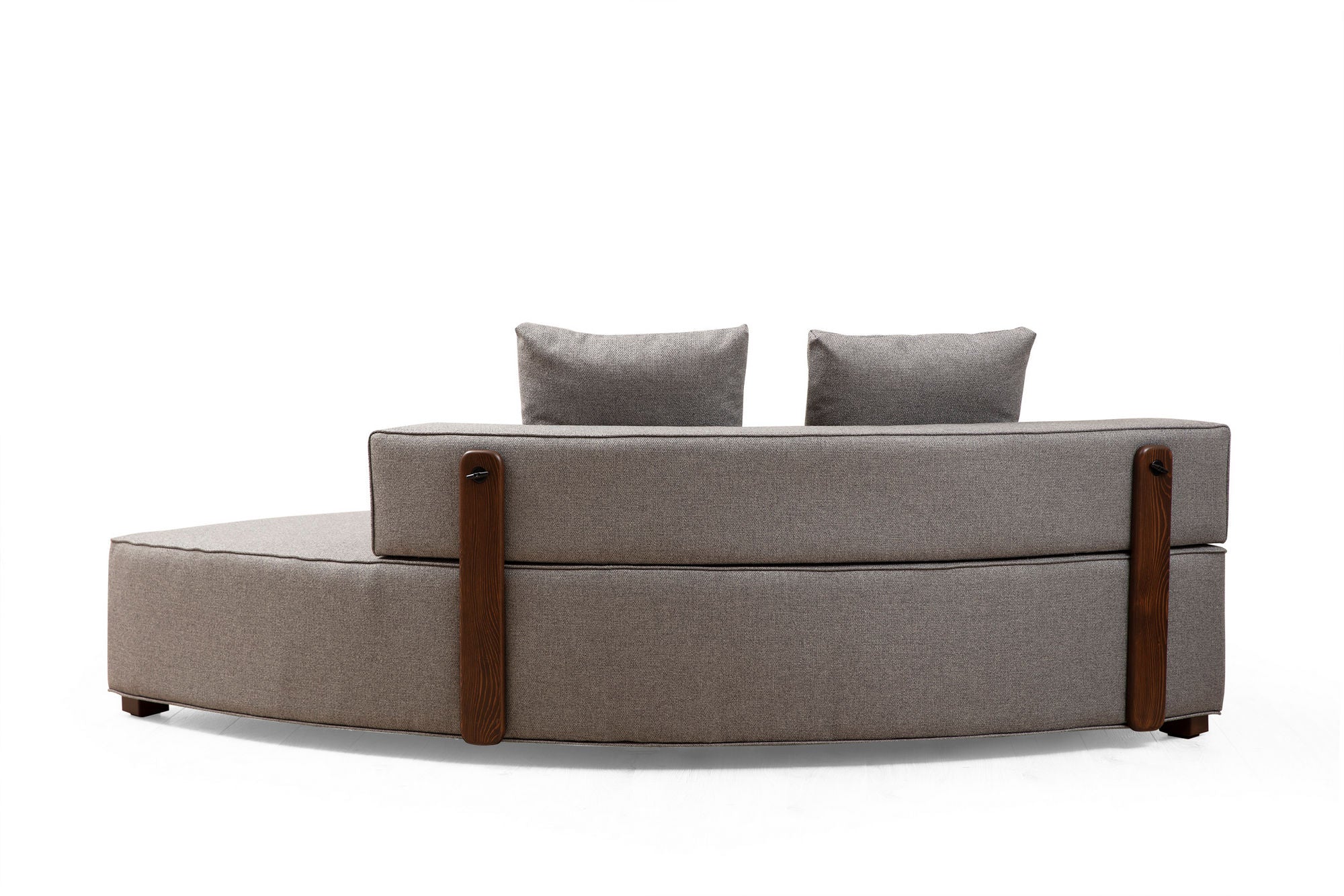 Sofá de canto elegante, cinza, 360 x 300 cm | Estrutura em madeira de faia e aglomerado, 100% poliéster, 7 almofadas incluídas | Perfeito para espaços de estar escandinavos modernos