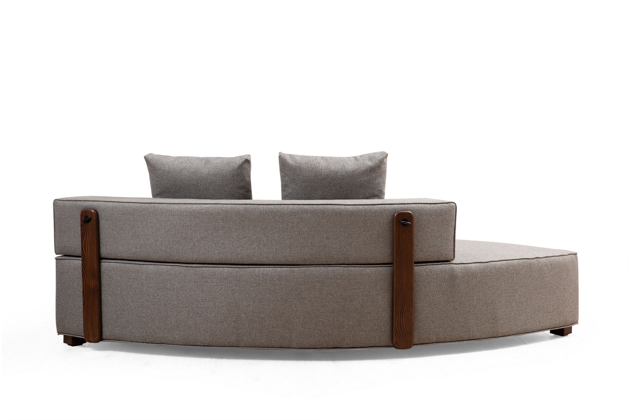 Sofá de canto elegante, cinza, 360 x 300 cm | Estrutura em madeira de faia e aglomerado, 100% poliéster, 7 almofadas incluídas | Perfeito para espaços de estar escandinavos modernos