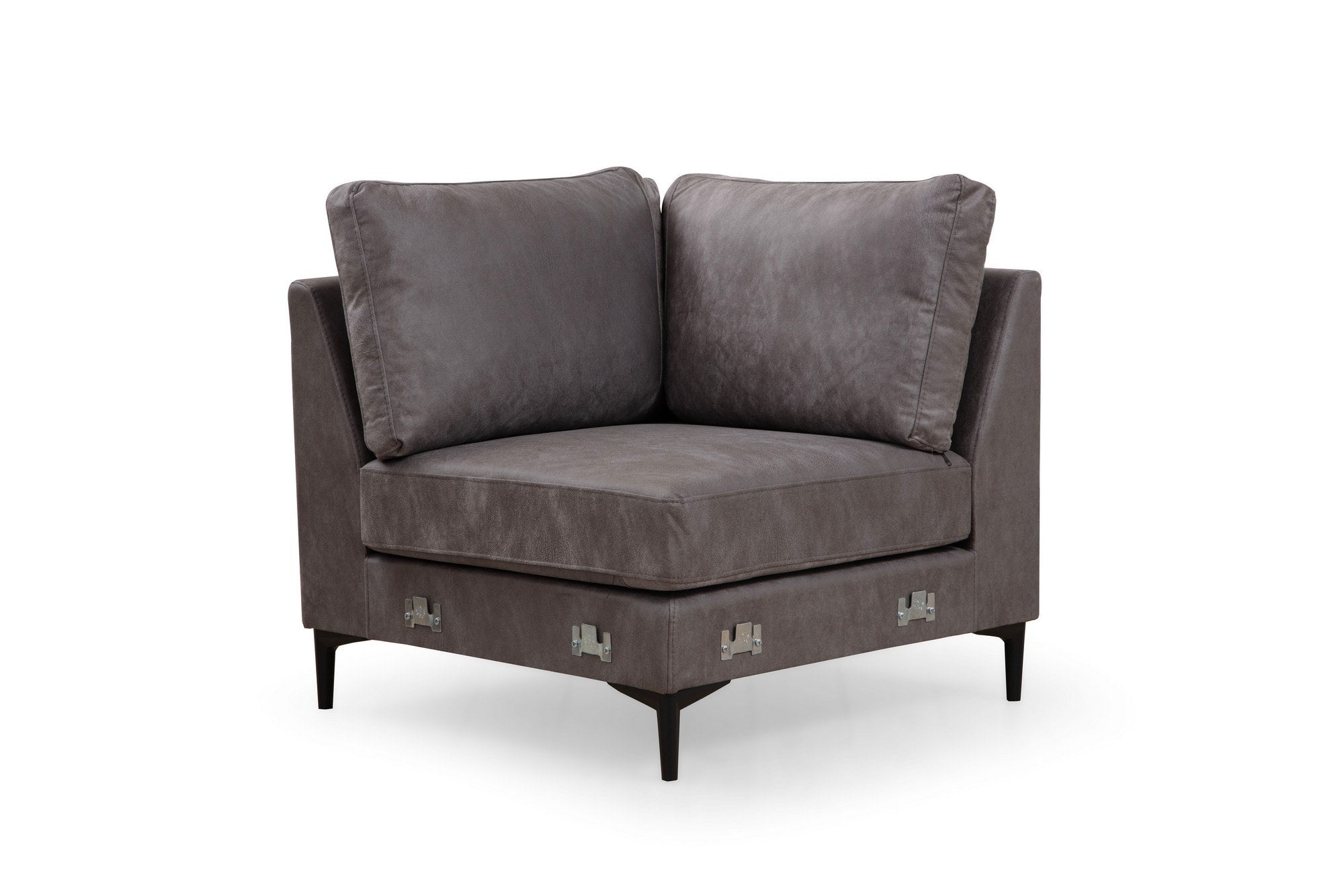 Sofá de canto elegante, antracite, 200 x 314 x 155 cm | Estrutura em madeira de faia e aglomerado, 100% poliéster, almofadas de espuma macia | Design moderno para salas de estar