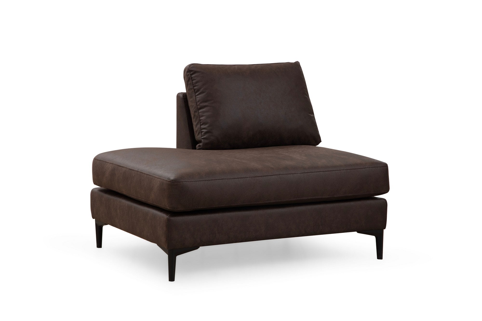 Sofá de canto elegante, marrom, 200 x 314 x 155 cm | Estrutura em madeira de faia e aglomerado, 100% poliéster, almofadas de espuma macia | Design moderno para sala de estar