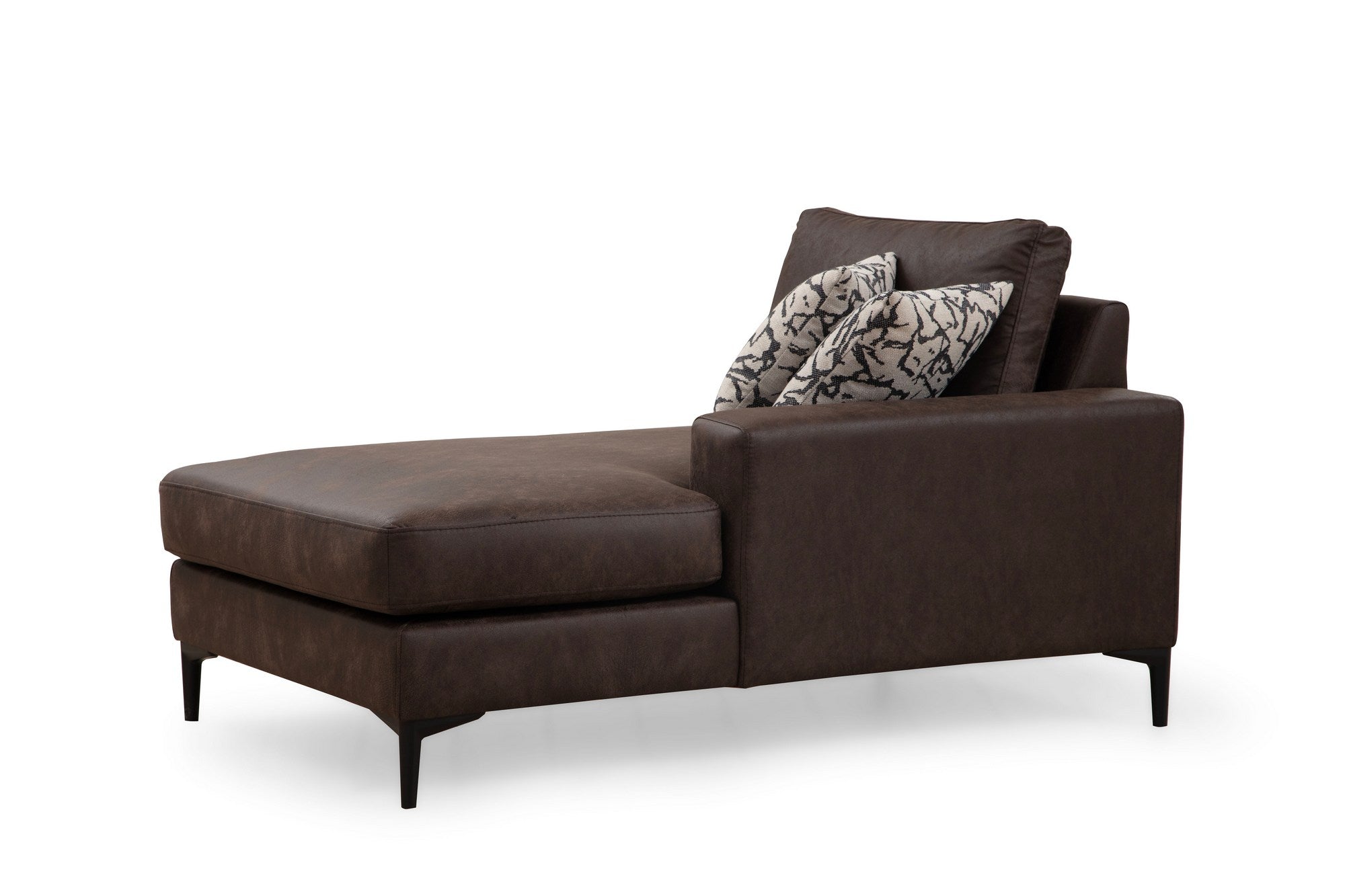 Sofá de canto elegante, marrom, 200 x 314 x 155 cm | Estrutura em madeira de faia e aglomerado, 100% poliéster, almofadas de espuma macia | Design moderno para sala de estar