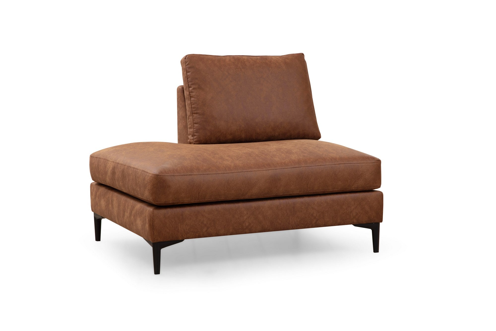 Sofá de canto elegante, cor camelo, 200 x 314 x 155 cm | Estrutura em madeira de faia e aglomerado, 100% poliéster, almofadas de espuma macia | Design moderno para sala de estar